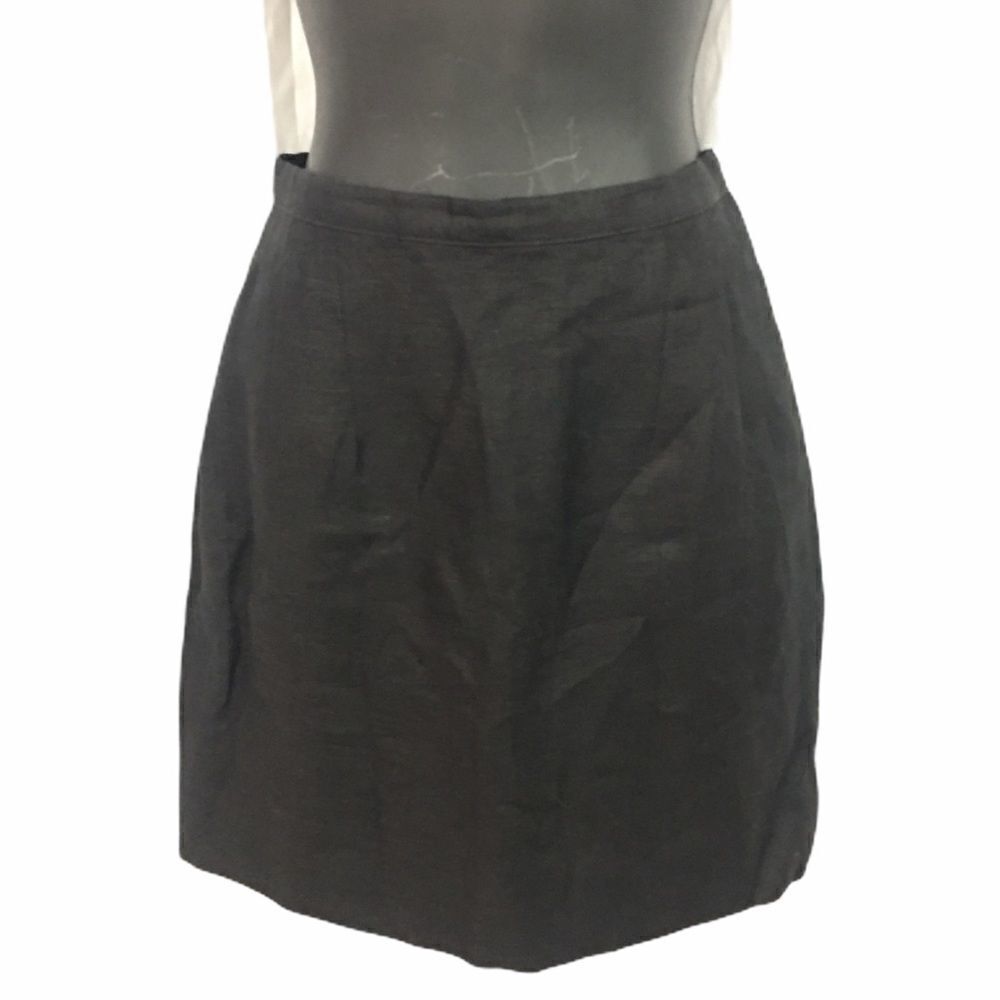 Jennifer Moore black Linen mini skirt 8 - Picture 5 of 9